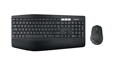 Logitech MK850 Performance Wireless Keyboard and Mouse Combo, QWERTY Pan Nordic Layout - Black