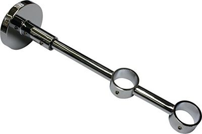 Gardinia 31052 Traeger Doble para Barra de Cortinas (2 Vías) Cerrado, Serie Chicago, diámetro 20 mm, Cromo