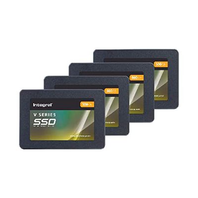 Integral V Série 4 Pack 500 Go SATA III 2.5 Internal SSD, jusqu'à 520 Mo/s Lecture 470 Mo/s Écriture
