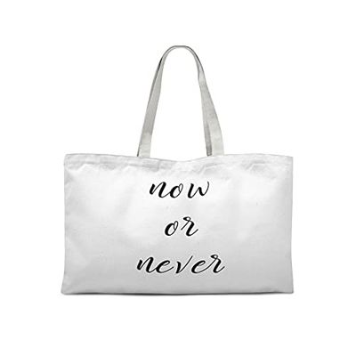 Bonamaison Printed Tote Bag, Reusable Grocery Bag, Shopping Bag, Machine Washable, Foldable, Canvas Cloth Bag with Handles, 47x42 Cm
