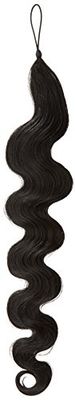 Human Hair Addition Softwave 24" Colour 1 - Jet Black (Versatile Ponytail and Braid Hair Switch)