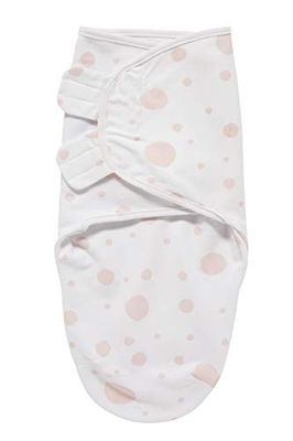 Meyco Baby Dots puckelpåse, första utrustningen för nyfödda (puckelpåse för bebisar från 4-6 månader, mjuk sovkomfort, andas och fuktabsorberar, sömnhjälp), rosa