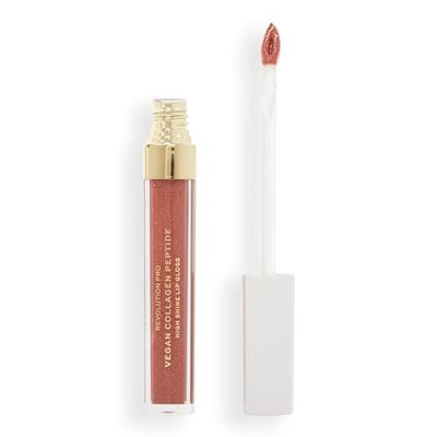 Revolution Pro Lucidalabbra Ad Alto Gloss Vegan Collagen Peptide - Bella: Nutre, Volumizza e Idrata le Labbra con Acido Ialuronico e Vitamina E