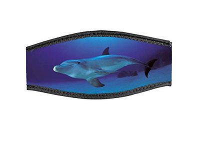 Best Divers Sangle Masque en Néoprène, double velcro, 1 dauphin, Mixte Adulte, multicolore, Taille unique