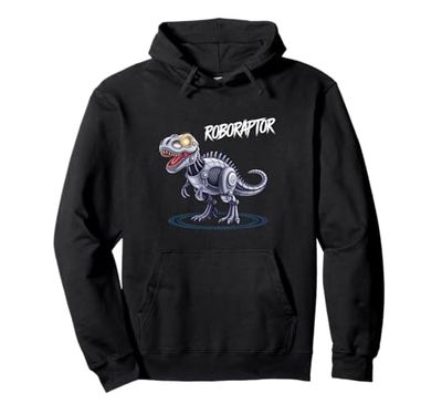 Robot Dinosaur T-Rex Robotic Engineer Dino Funny Robotics Pullover Hoodie