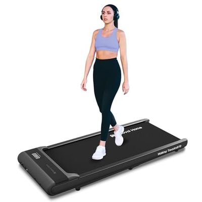 Mobvoi Loopkussen Onder Bureau Loopband Draagbare Kleine 2 in 1 Loopbanden voor Thuis en Kantoor Wandelen Joggen Hardlopen Machine Zwift Kinomap met LED Display Afstandsbediening 4 MPH