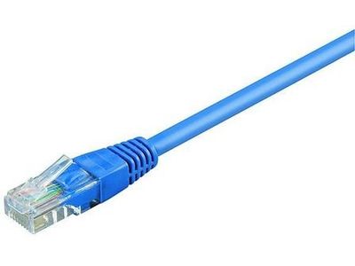 Goobay 95247 CAT 6 verbindingskabel, U/UTP, blauw, 0,25 m lengte