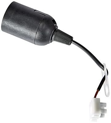 Kopp Oprawka do renowacji, wstępnie zmontowana z ok. 13 cm widocznym przewodem H03VV-F 2 x 0,75 mm², zacisk żyrandolowy i odciążający, E27, maks. 60 W, kolor czarny, 214615007