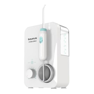 Taurus – Idropulsore Dentale Hydra Smile 20W | Serbatoio 600ml | 1200-1700 impulsi/min | Touch | 3 modalità | 10 livelli di pressione | Auto Off | 7 beccucci | IPX4 | Accessori inclusi