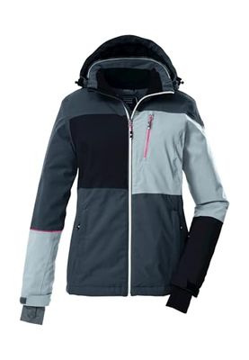 killtec Donna Giacca da sci/giacca funzionale con cappuccio e paraneve KSW 437 WMN SKI JCKT, hellpetrol, 44, 43157-000