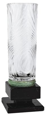 Art-Trophies AT11501 Trofee van keramiek en glas, voor volwassenen, uniseks, transparant/groen, 34 cm