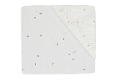 Jollein Drap-Housse en Jersey - pour lit d'enfant - Twinkling - Vert mer - 60 x 120 cm - 100% Coton - Certifié Oeko-TEX