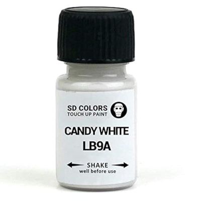 SD COLORS CANDY WHITE LB9A B9A B4 New Touch Up Paint 8ML REPAIR SCRATCH CHIP BRUSH COLOR CODE LB9A B9A B4 CANDY WHITE (JUST PAINT)
