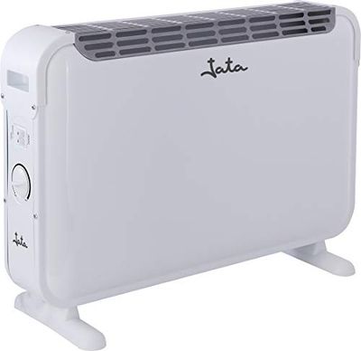 JATA C214 Radiateur/Convecteur avec 3 puissances de chaleur (750-1250 - 2000 W) et thermostat réglable de température, poignées de transport, silencieux, protection contre la surchauffe