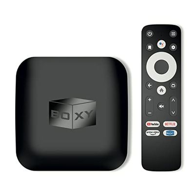 BOXY Android TV 11 Box | Mediaspeler | Dune HD Media Center | Chromecast | Netflix in 4K Dolby Vision & Atmos | VP9 profile2, MKV/ISO DV P7 FEL AFR, HDR10+, DTS, USB 3.0, Wi-FI, Bluetooth 5, Voice