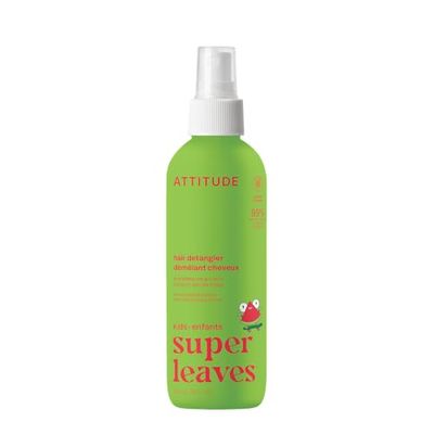 ATTITUDE Rinse-free Hair Detangler Spray for Kids, EWG Verified Leave In Product, Plant- and Mineral-Based Ingredients, Vegan, Watermelon and Coco, 240 mL