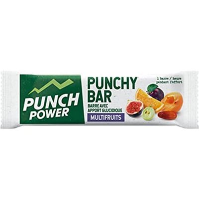 PUNCH POWER - Punchy Bar Multifruits - Présentoir 40 barres x 30g - Barre énérgétique sport - Marque Française