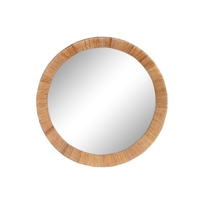 ESPEJO RATAN 70X6X70