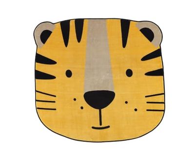 MANTAS MORA Tapis, Polyester, Jaune, 110 x 110 cm