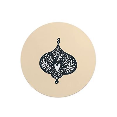 Questo Casa, Round Digital Printed Mouse Pad, Non-Slip Base, for Office and Home, Diameter:22cm