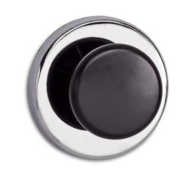 MAUL 6155096 Íman de potência redondo com botão de manga, preto, 67 x 35 mm