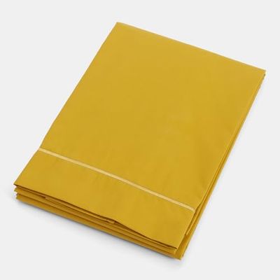 Plain Dyed Mustard Hoeslaken, 180 x 280 cm