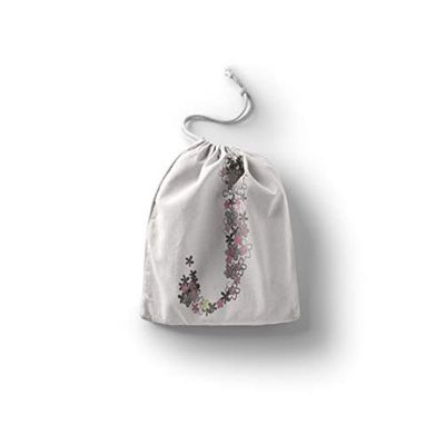Bonamaison Impreso Algodón Bolsas con Cordón, Bolsa con Cordel para el Hogar y el Almacenamiento de Verduras, Bolso de Compras, Plegable, Ecologica, Reutilizables, Tamaño: 30x40 Cm