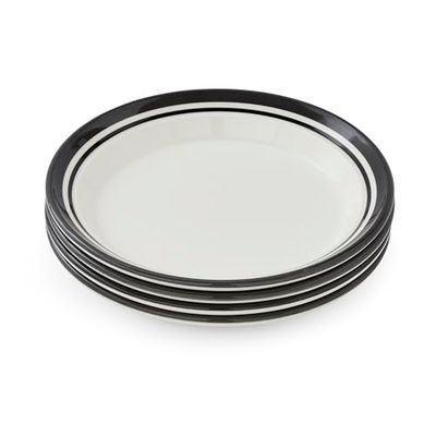Potter's Stripe Set of 4 Side Plates, Black