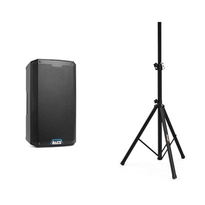 Alto Professional TS412 Altavoz PA Activo de 2500W 12" con Mezclador de 3 Canales, Streaming Bluetoo & Audibax Neo 131 - Soporte Profesional para Altavoces - Trípode para Altavoces -Trípode Extensible