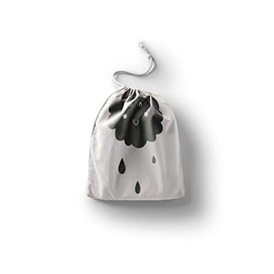 Bonamaison Impreso Algodón Bolsas con Cordón, Bolsa con Cordel para el Hogar y el Almacenamiento de Verduras, Bolso de Compras, Plegable, Ecologica, Reutilizables, Tamaño: 20x30 Cm