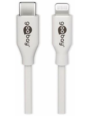 Goobay 39446 Lightning - USB-C™ laad- en synchronisatiekabel, 1 m, wit - MFi-kabel voor Apple iPhone/iPad wit