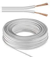 Goobay 15117 Câble de Haut-Parleur Blanc CU, 10m Longueur de Câble, Section 2 x 2.5mm², 8mm Diamètre