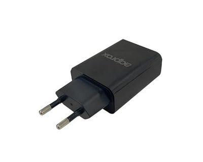 Watio Wave Chargeur USB - Chargeur de Voyage/Mural Double, 2 Ports, Sortie de 2,4 A, Couleur Noire, Compact et léger pour Un Usage Quotidien. *