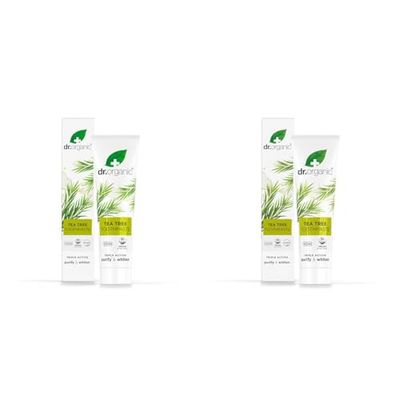 Dr.Organic Dentifricio, 100ml (Confezione da 2) - Albero del tè - Pasta - Dentifricio - 4327107031