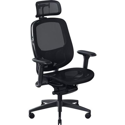 Razer Fujin Pro - Sedia da gaming completamente regolabile con rete traspirante resistente (Tecnologia Synchro-tilt con controllo, Supporto lombare regolabile 2D) Nero