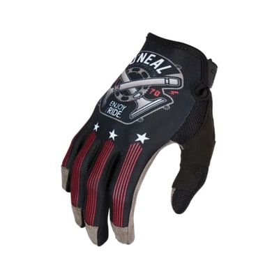 O'NEAL Oneal Mayhem Nanofront Piston Gants de Motocross (Black/Red/White,S)