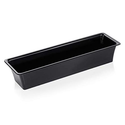 WAS 9724 101 Buffet-Line - Recipientes de melamina (3 unidades, 10 cm), color negro