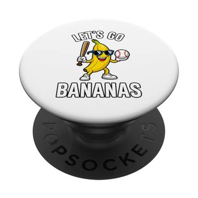 Disfraz divertido de plátano para niños, diseño de plátanos Let's Go PopSockets PopGrip Adhesivo