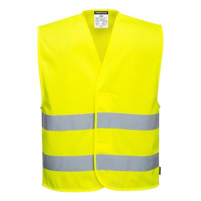 Portwest MeshAir Hi-Vis Two Band Vest, Color: Yellow, Size: L/XL, C374YERL/XL
