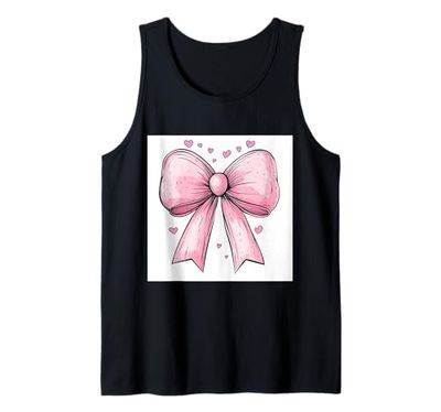 Estetica Fiocco Rosa || Cuore Amore Cuore Romantico || girly Canotta