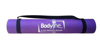 Pilates yoga-fitnesstrainingsmat met elastische banden en schouderriem - mat voor thuis- en gymtraining - dikte 0,4 cm - afmetingen 173 x 61 cm