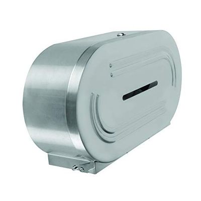 Thunder Group SLTD302 Jumbo-Roll Toilet Tissue Dispenser, Twin, 18/8 Stainless Steel