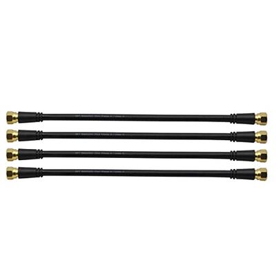 Satix Cavo patch coassiale con spina F, 25 cm (4 pezzi), nero