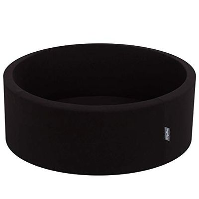 KiddyMoon Piscine À Balles pour Bébé Rond 90X30/Sansballes Fosses À Boules Jouet Enfant, Noir