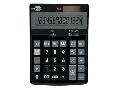 Calcolatrice leaderpaper tavolo xf31 14 cifre solari e batterie colore nero 170x122x35 mm
