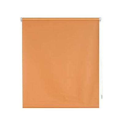 Blindecor Zeus Estor enrollable Easyfix opaco liso - Naranja, 62 x 180 cm (Ancho por Alto). Tamaño de la Tela 59 x 175 cm. Estores sin herramientas blackout