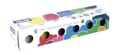 MILAN - Boîte de 6 Pots de Gouache 25 ML