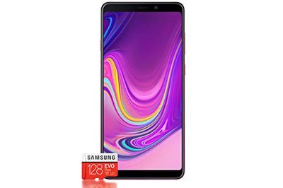 Samsung Galaxy A9 (2018) Smartphone bundel (6,3 inch, 128 GB] + Evo Plus 128 GB geheugenkaart