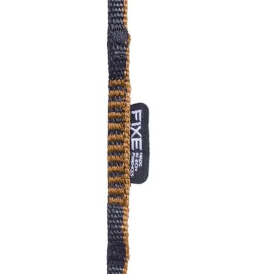 FIXE HMPE Klimlussen, genaaide bandring, 8 mm, oranje ring, 180 cm, hoge sterkte 22 kN en duurzaamheid