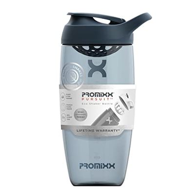 Promixx Pursuit Protein Shaker Bottle - Premium Shaker for Protein Shakes - Lifetime Durability, Leakproof, Odourless - 700ml / 24oz (Midnight Blue)